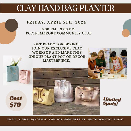 Clay Hand Bag Planter