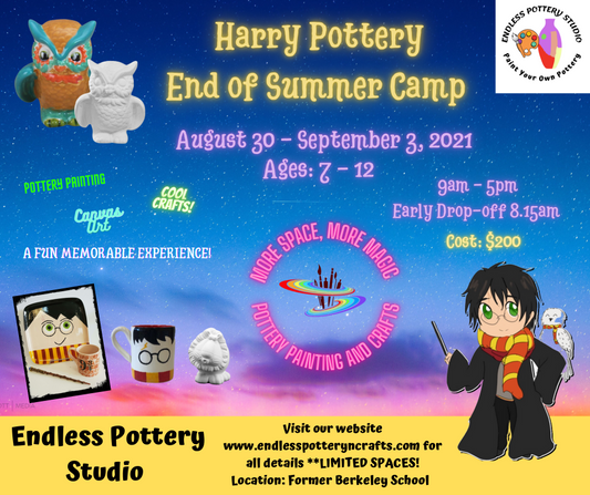 End of Summer Camp Week *Harry Potter’ August 30 - September 3